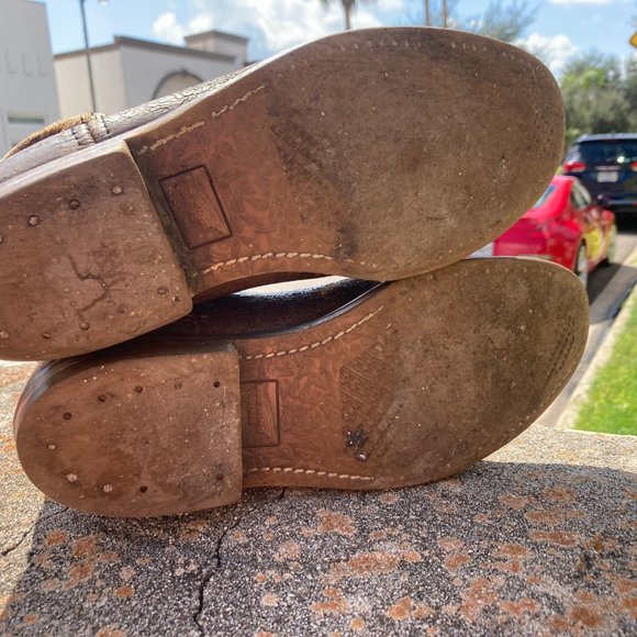 DESTROYED VINTAGE RED WIND BOOTS 8.5-9 - Picture 5 of 5